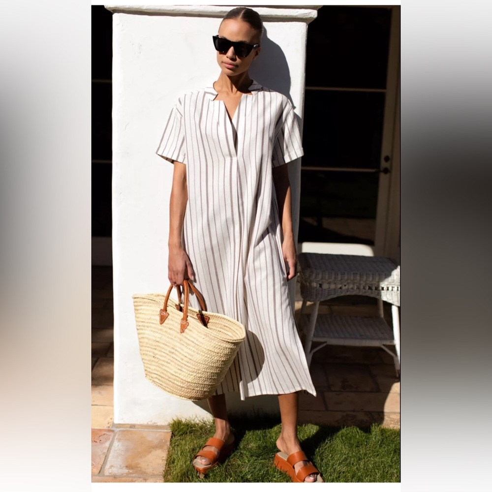Emerson Fry India Collection Striped caftan OS